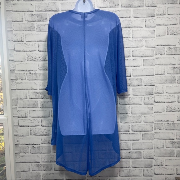 LuLaRoe Sheer Blue High Low Kimono Small - Picture 2 of 6